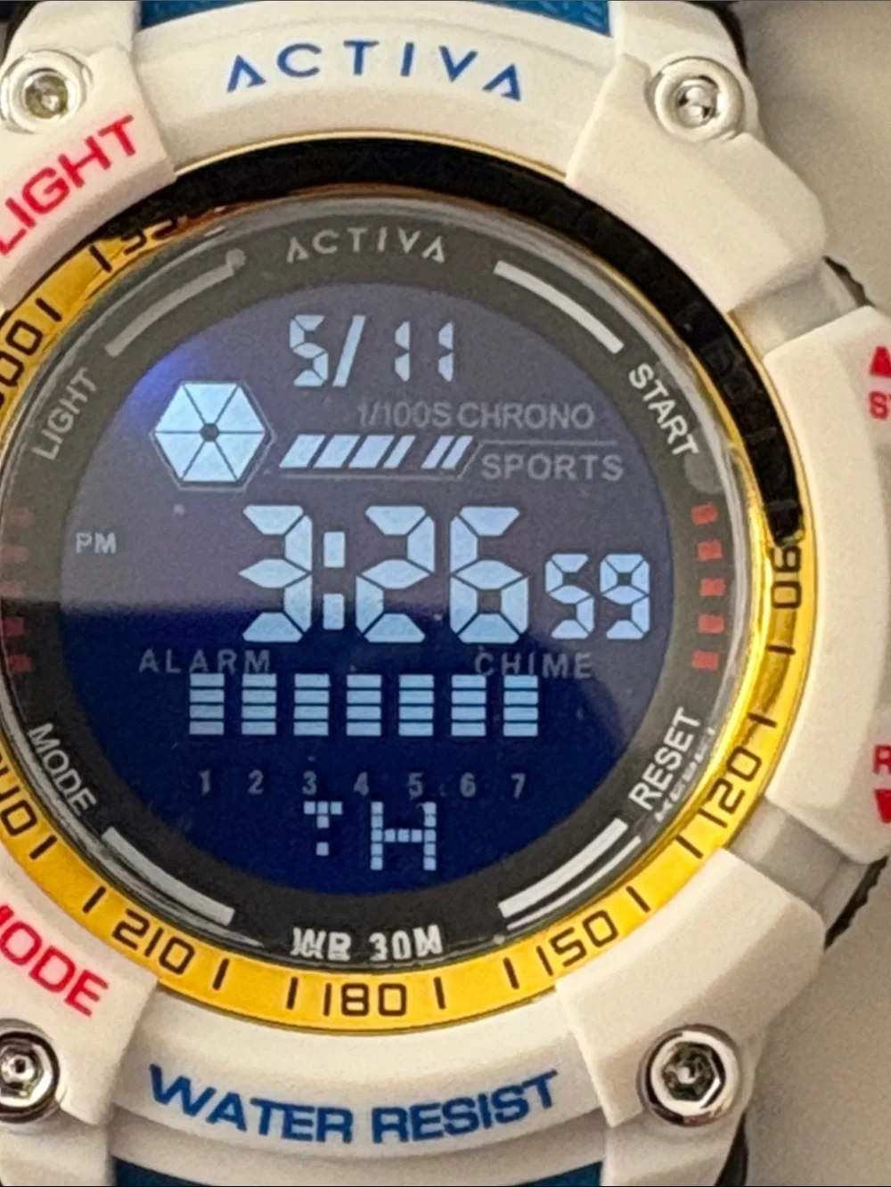 New Activa X Invicta Digital Men's Watch 56mm White/Blue ACW8020-009 Invicta